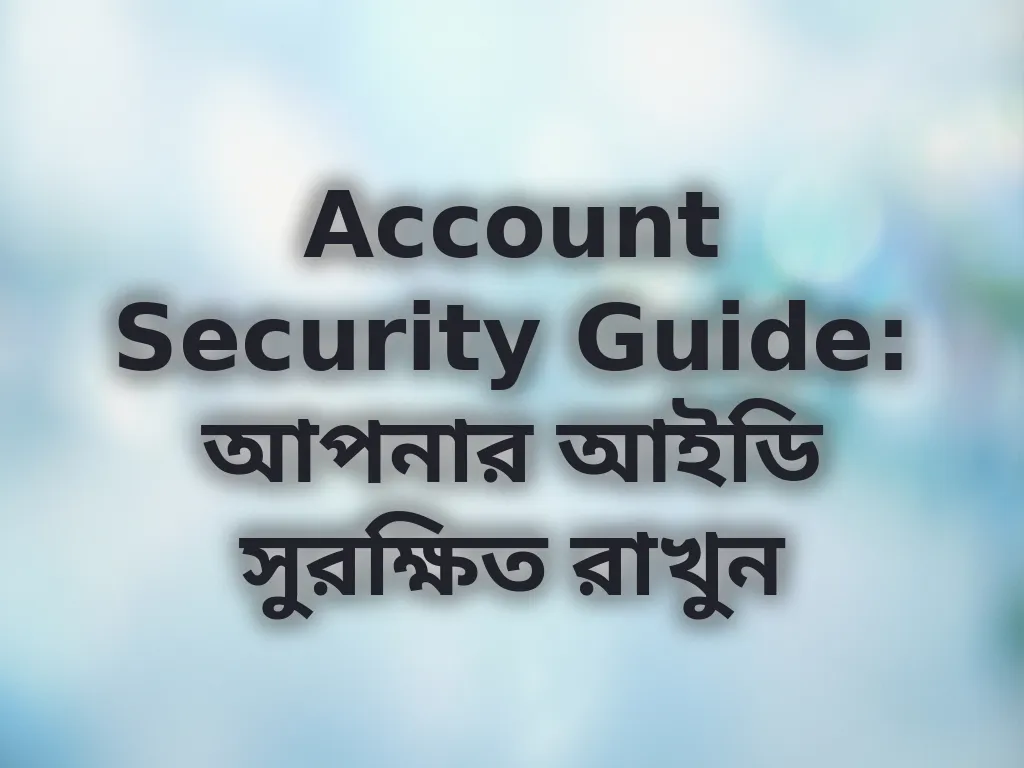 অ্যাকাউন্ট সিকিউরিটি গাইড
